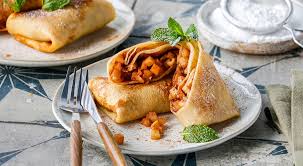 Блин с яблоком и корицей